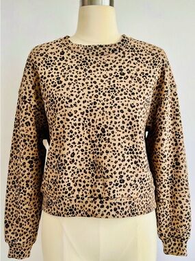 Promod Brown and Black Animal Print Top